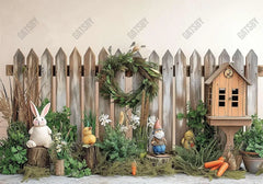 Easter Wooden Fence Rustic Backdrop - Gatsby Backdrop