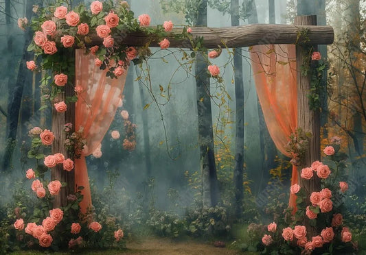 Fairy Forest Floral Arch Backdrop - Gatsby Backdrop