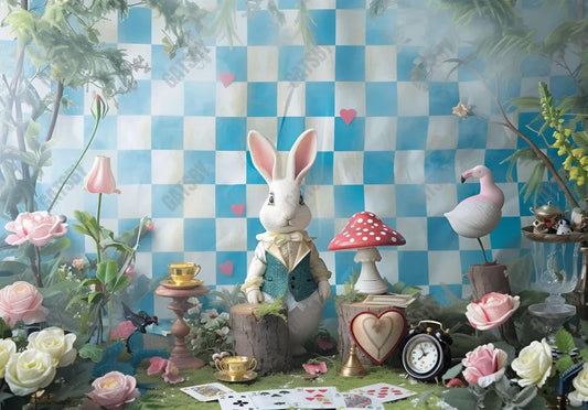 Fairy Garden Bunny Backdrop - Gatsby Backdrop