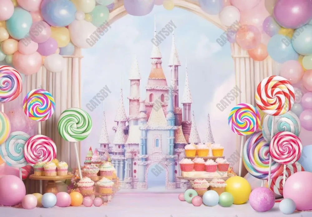 Fairy Tale Candy Castle Backdrop - Gatsby Backdrop