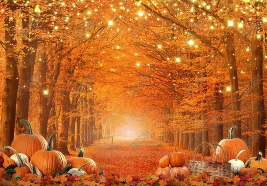 Fall Thanksgiving Day Forest Photography Backdrop - Gatsby Backdrop