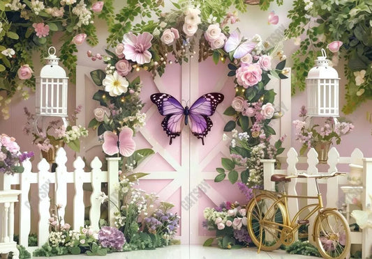 Fantasy Garden Butterfly Backdrop - Gatsby Backdrop