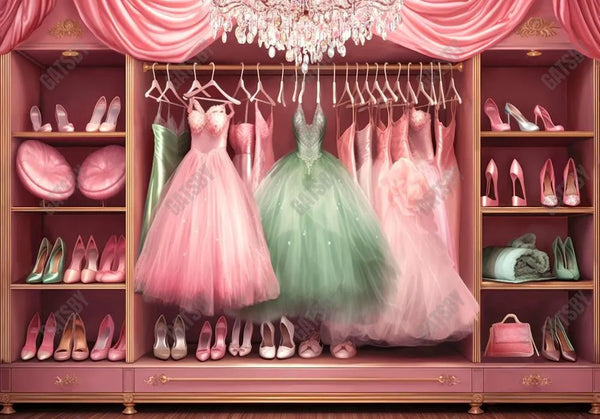 Fashion Doll Pink Wardrobe Closet Backdrop – Gatsby Backdrop