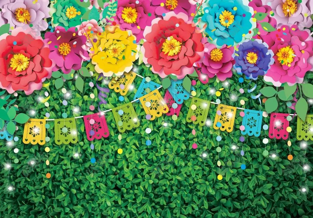 Fiesta Mexican Floral Photography Backdrop GBSX-99777 - Gatsby Backdrop