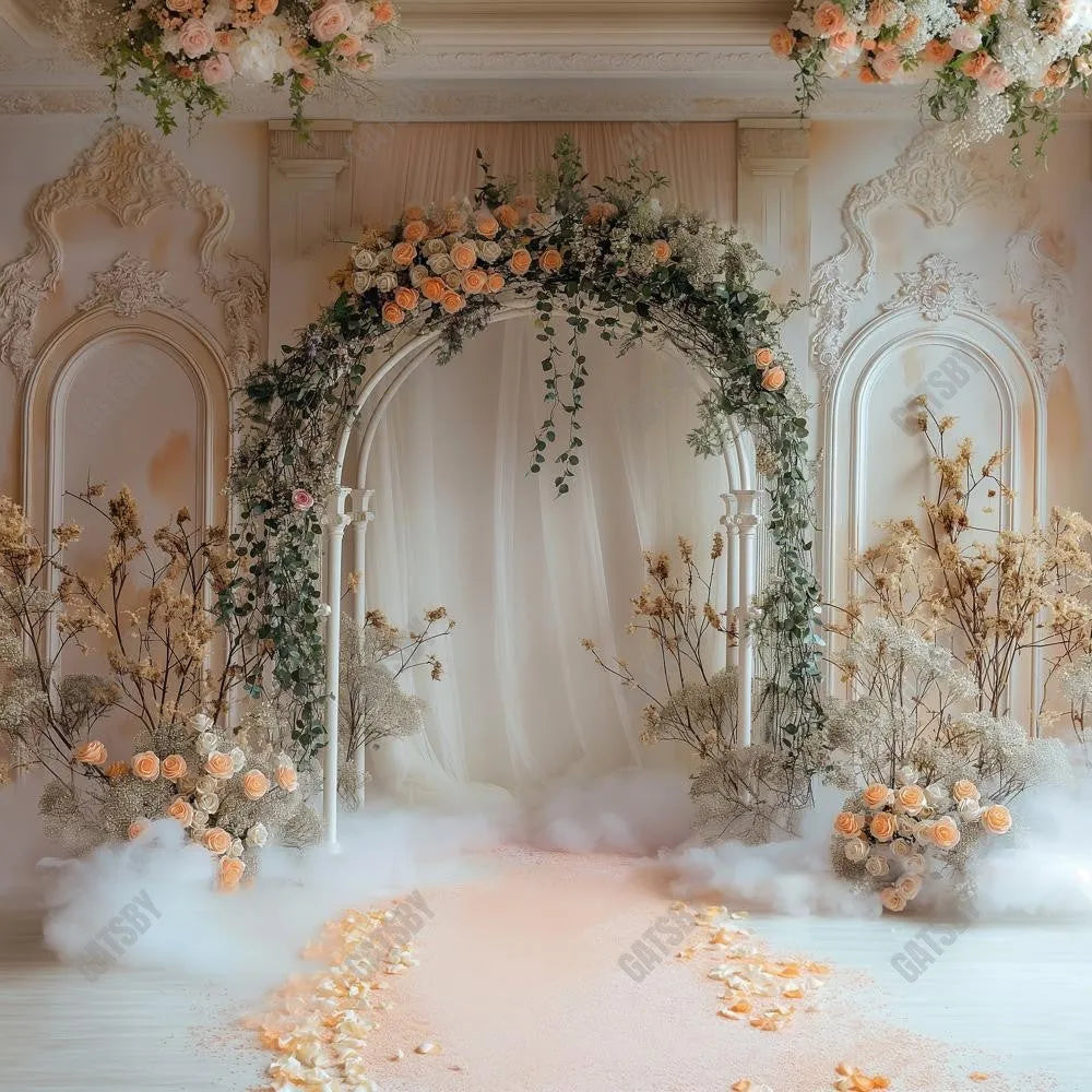 Floral Arch Photography Backdrop GBSX-99779 - Gatsby Backdrop