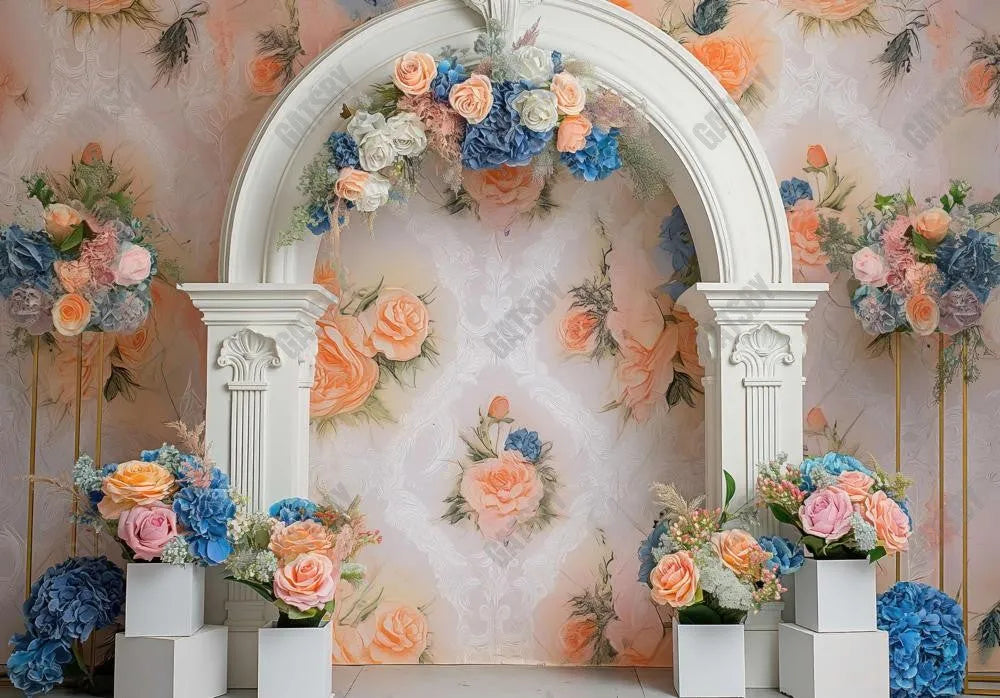 Floral Arch Photography Backdrop Ym8T-B0441 - Gatsby Backdrop