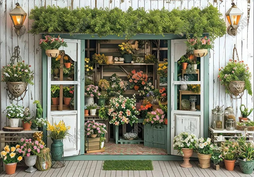 Flowers Shop Backdrop - Gatsby Backdrop