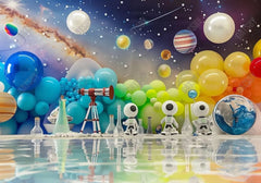 Galaxy Planet Robot Science Backdrop - Gatsby Backdrop