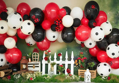 Garden Balloon Garland Ladybug Backdrop - Gatsby Backdrop