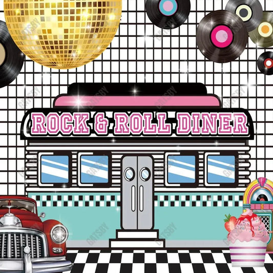 Gatsby 1950S Rock N Roll Diner Photography Backdrop Gbsx-00533 - Gatsby Backdrop