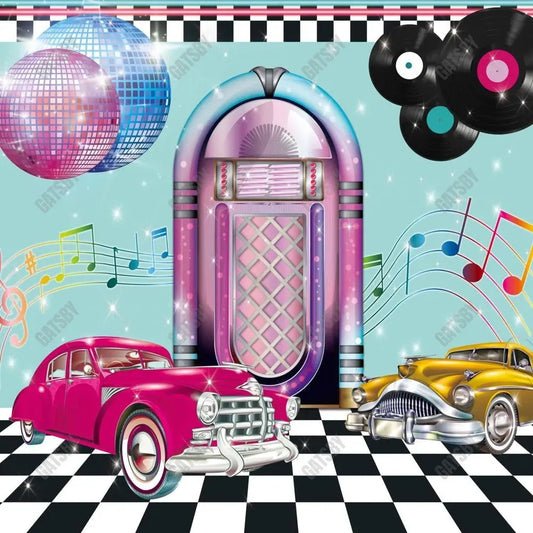 Gatsby 1950S Sock Hop Photography Backdrop Gbsx-00531 - Gatsby Backdrop