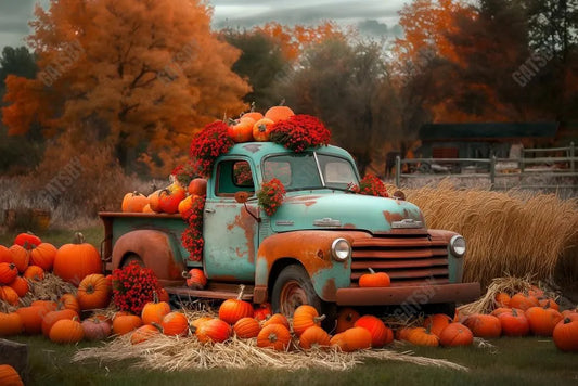 Gatsby Autumn Acres Pumpkin Patch Photography Backdrop Gbsx-00651 - Gatsby Backdrop