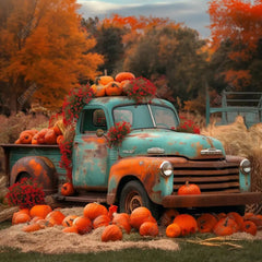 Gatsby Autumn Acres Pumpkin Patch Photography Backdrop Gbsx-00651 - Gatsby Backdrop