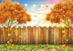 Gatsby Autumn Backyard Maple Tree Photography Backdrop Gbsx-00602 - Gatsby Backdrop