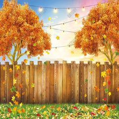 Gatsby Autumn Backyard Maple Tree Photography Backdrop Gbsx-00602 - Gatsby Backdrop