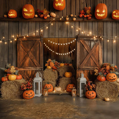 Gatsby Autumn Barn Door Photography Backdrop GBSX-00515 - Gatsby Backdrop