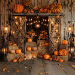 Gatsby Autumn Barn Door Photography Backdrop GBSX-00516 - Gatsby Backdrop