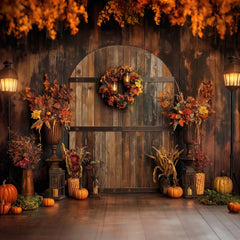 Gatsby Autumn Barn Door Photography Backdrop GBSX-00552 - Gatsby Backdrop