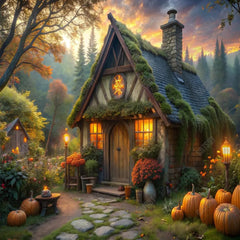 Gatsby Autumn Cozy Cottage Photography Backdrop Gbsx-00846 - Gatsby Backdrop