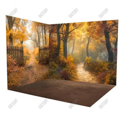 Gatsby Autumn Dreamy Evening Path Room Set Backdrop Gbsx-00107&Gbsx-00109&Gbsx-99762 - Gatsby Backdrop