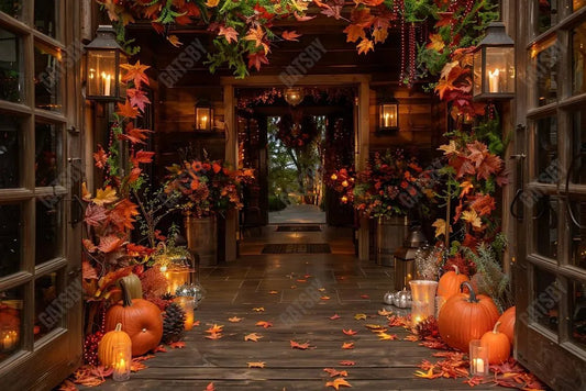 Gatsby Autumn Entrance Photography Backdrop Gbsx-00881 - Gatsby Backdrop