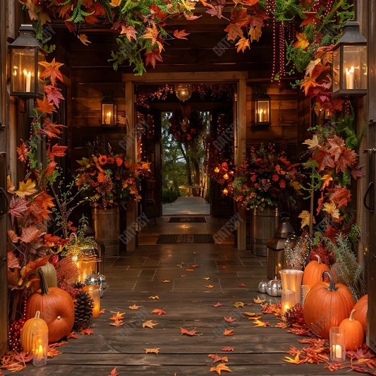 Gatsby Autumn Entrance Photography Backdrop Gbsx-00881 - Gatsby Backdrop