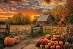 Gatsby Autumn Farm Landscape Photography Backdrop Gbsx-00812 - Gatsby Backdrop