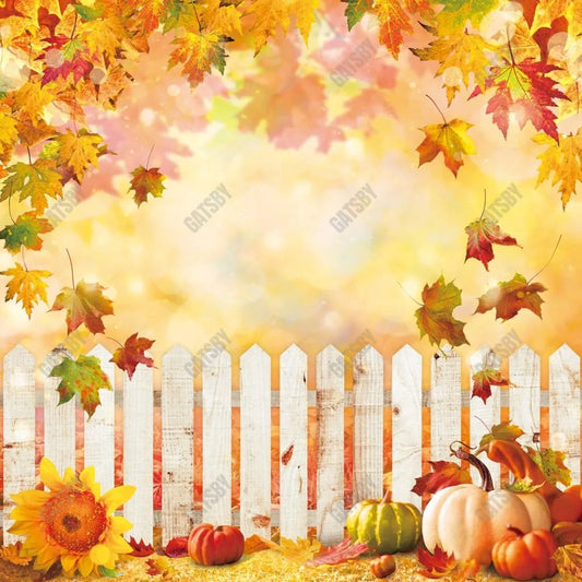 Gatsby Autumn Fence Photography Backdrop Gbsx-00605 - Gatsby Backdrop