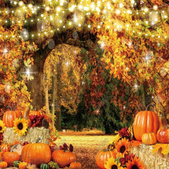 Gatsby Autumn Forest Pumpkin Photography Backdrop Gbsx-00590 - Gatsby Backdrop