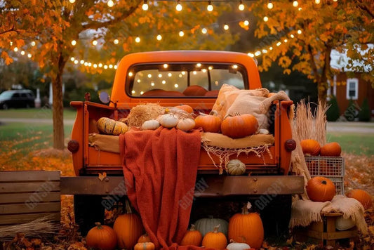 Gatsby Autumn Forest Truck Photography Backdrop GBSX-00102 - Gatsby Backdrop