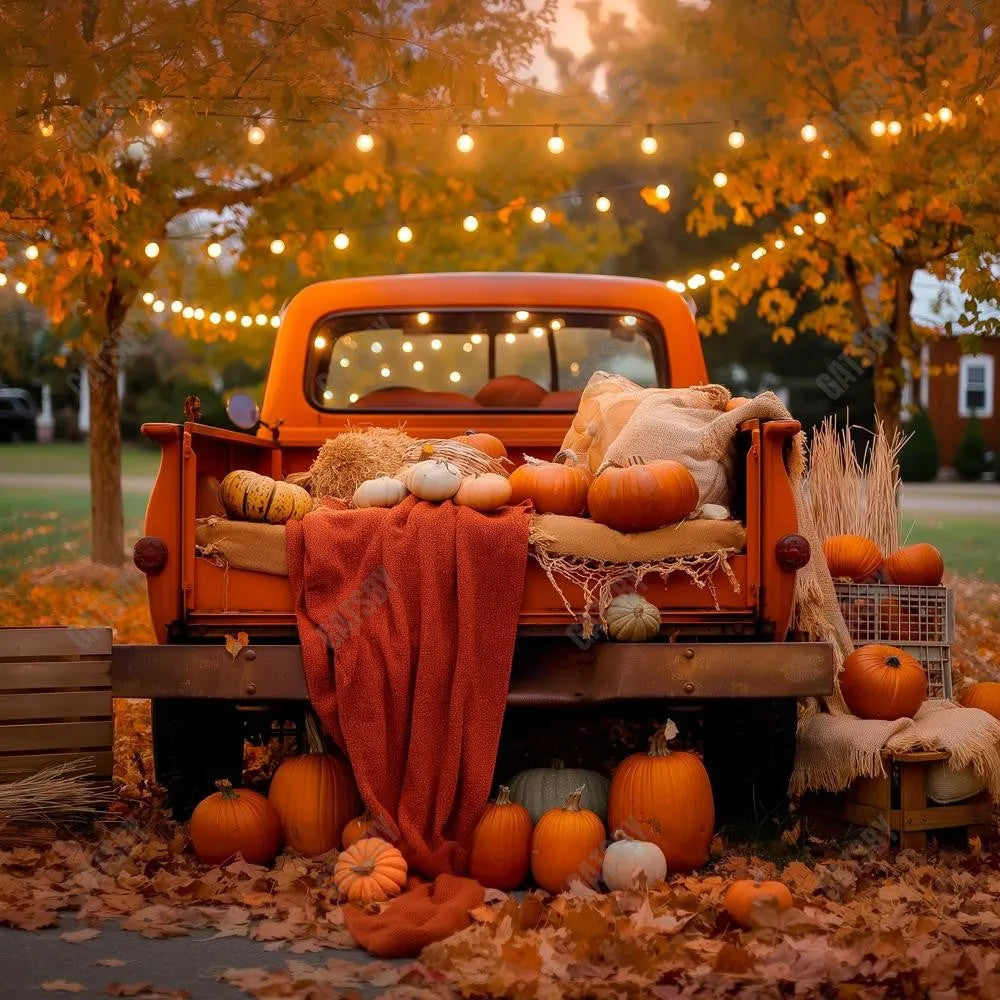 Gatsby Autumn Forest Truck Photography Backdrop GBSX-00102 - Gatsby Backdrop