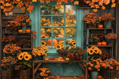 Gatsby Autumn Greenhouse Window Photography Backdrop Gbsx-00653 - Gatsby Backdrop