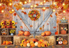 Gatsby Autumn Harvest Barn Photography Backdrop GBSX-00125 - Gatsby Backdrop