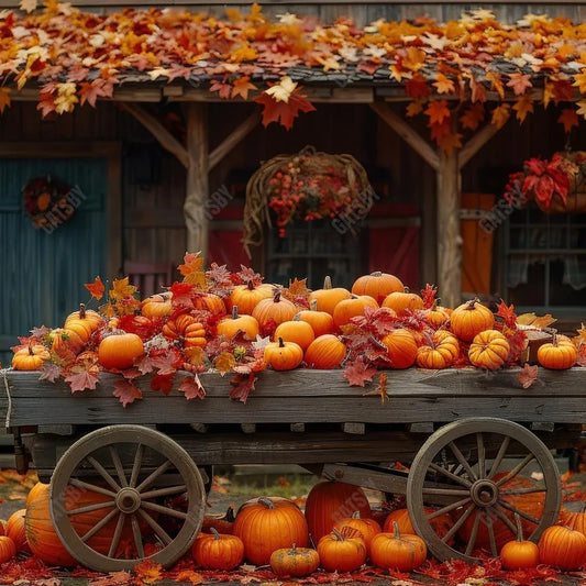 Gatsby Autumn Harvest Barn Photography Backdrop Gbsx-00926 - Gatsby Backdrop