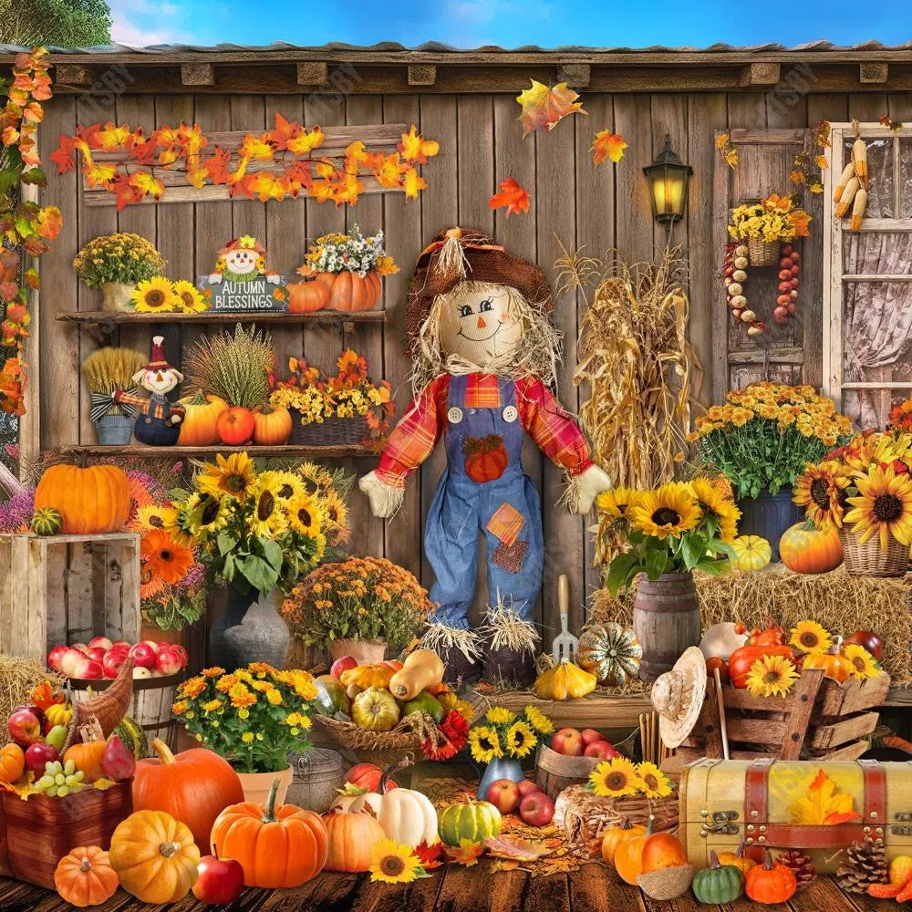 Gatsby Autumn Harvest Garden Photography Backdrop GBSX-00185 - Gatsby Backdrop