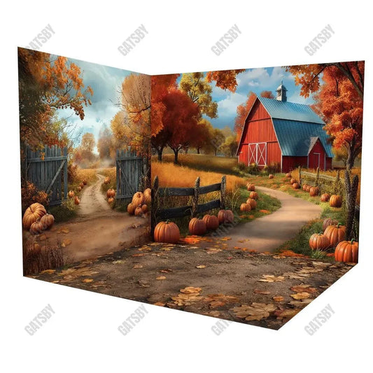 Gatsby Autumn Harvest Hills Ranch Farm Room Set Backdrop Gbsx-00853&Gbsx-00852&Ym8C-B0507 - Gatsby Backdrop