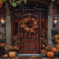 Gatsby Autumn House Door Photography Backdrop Gbsx-00882 - Gatsby Backdrop