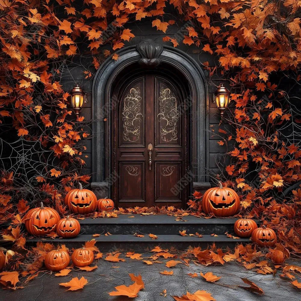 Gatsby Autumn Leaves Door Way Photography Backdrop Gbsx-01034 - Gatsby Backdrop