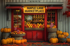 Gatsby Autumn Maple Lane Marketplace Photography Backdrop Gbsx-00701 - Gatsby Backdrop