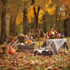 Gatsby Autumn Picnic Setup Photography Backdrop Gbsx-00838 - Gatsby Backdrop