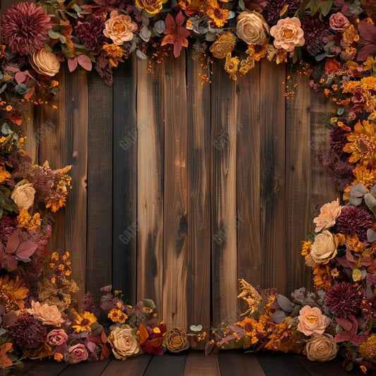 Gatsby Autumn Rustic Harvest Blooms Photography Backdrop Gbsx-00644 - Gatsby Backdrop