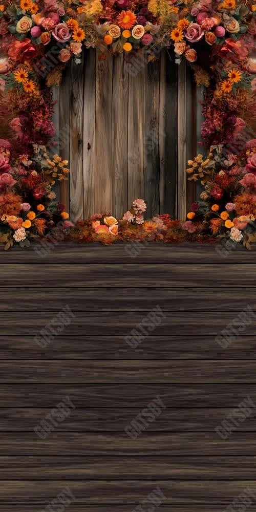 Gatsby Autumn Rustic Harvest Blooms Photography Backdrop Gbsx-00645 - Gatsby Backdrop