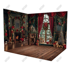 Gatsby Backdrop Beary Christmas Living Room Room Set GBSX-99646&GBSX-99648&AEC-00775 - Gatsby Backdrop