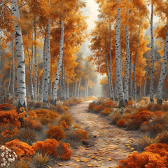 Gatsby Beautiful Autumn Birch Forest Photography Backdrop Gbsx-00807 - Gatsby Backdrop