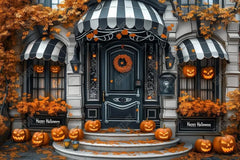 Gatsby Black And White Halloween Door Photography Backdrop Gbsx-00909 - Gatsby Backdrop