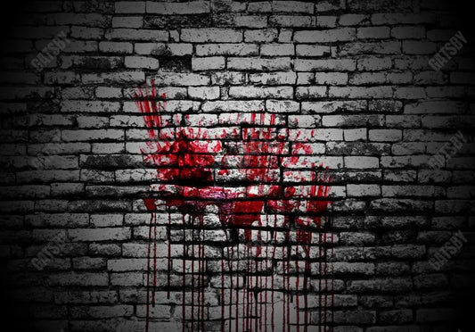 Gatsby Bloody Dark Brick Wall Photography Backdrop Gbsx-00226 - Gatsby Backdrop