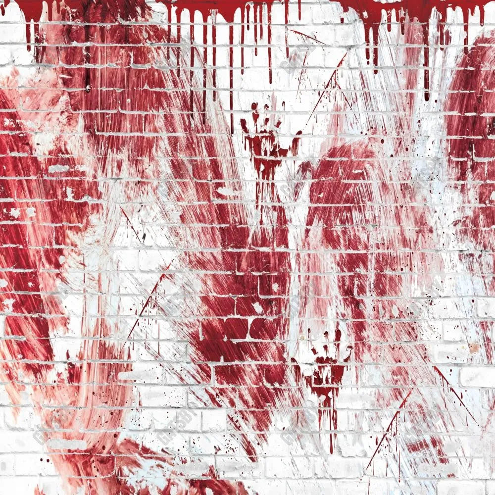 Gatsby Bloody White Brick Wall Photography Backdrop Gbsx-00220 - Gatsby Backdrop