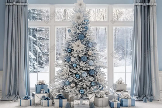 Gatsby Blue Christmas Photography Backdrop Gbsx-00621 - Gatsby Backdrop