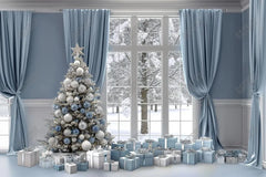 Gatsby Blue Christmas Photography Backdrop Gbsx-00622 - Gatsby Backdrop