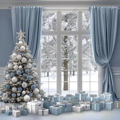 Gatsby Blue Christmas Photography Backdrop Gbsx-00622 - Gatsby Backdrop